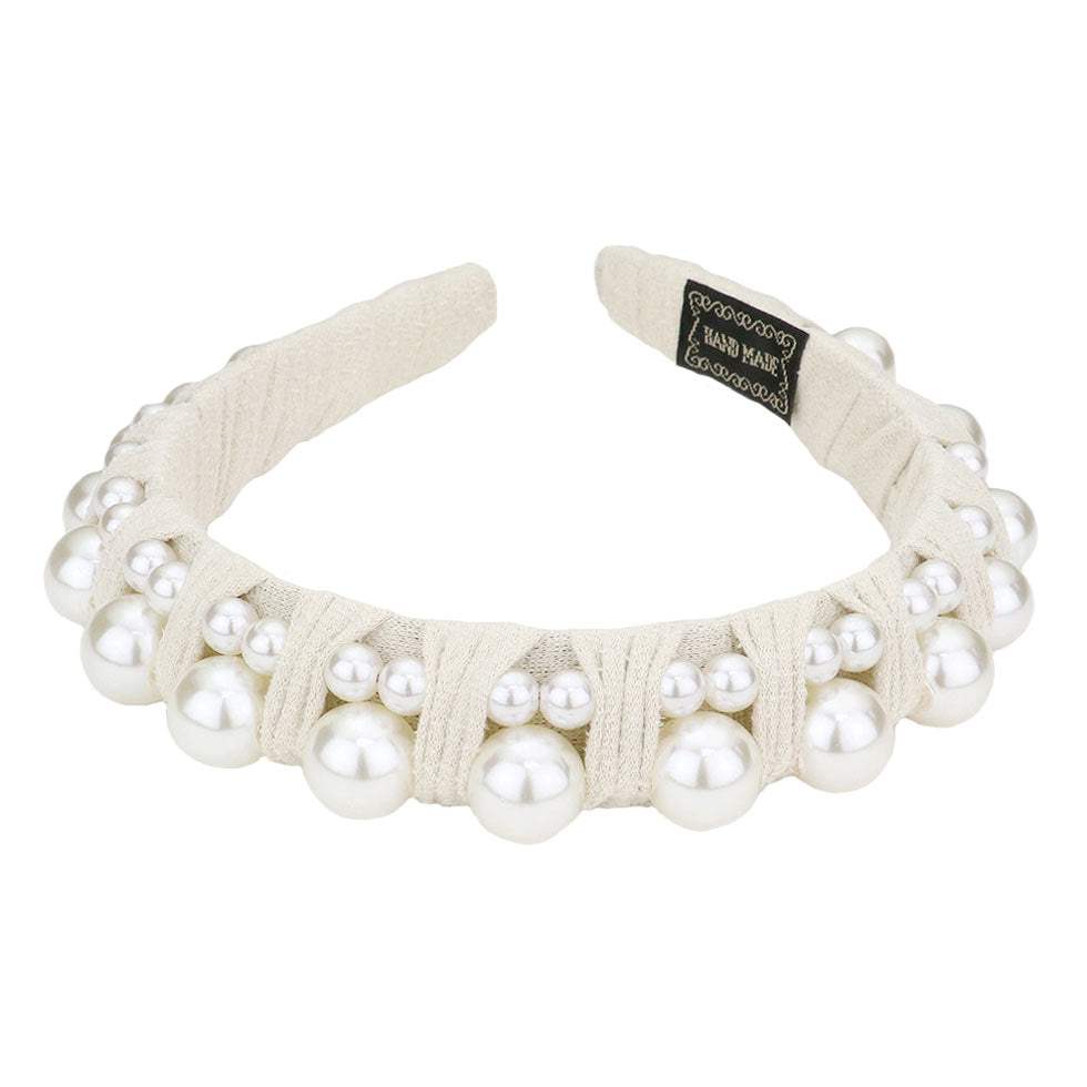 Pearl Embellished Headband - Madeline Love - Flyclothing LLC