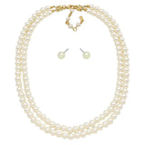 Pearl Necklaces with Matching Earrings - Madeline Love - Flyclothing LLC