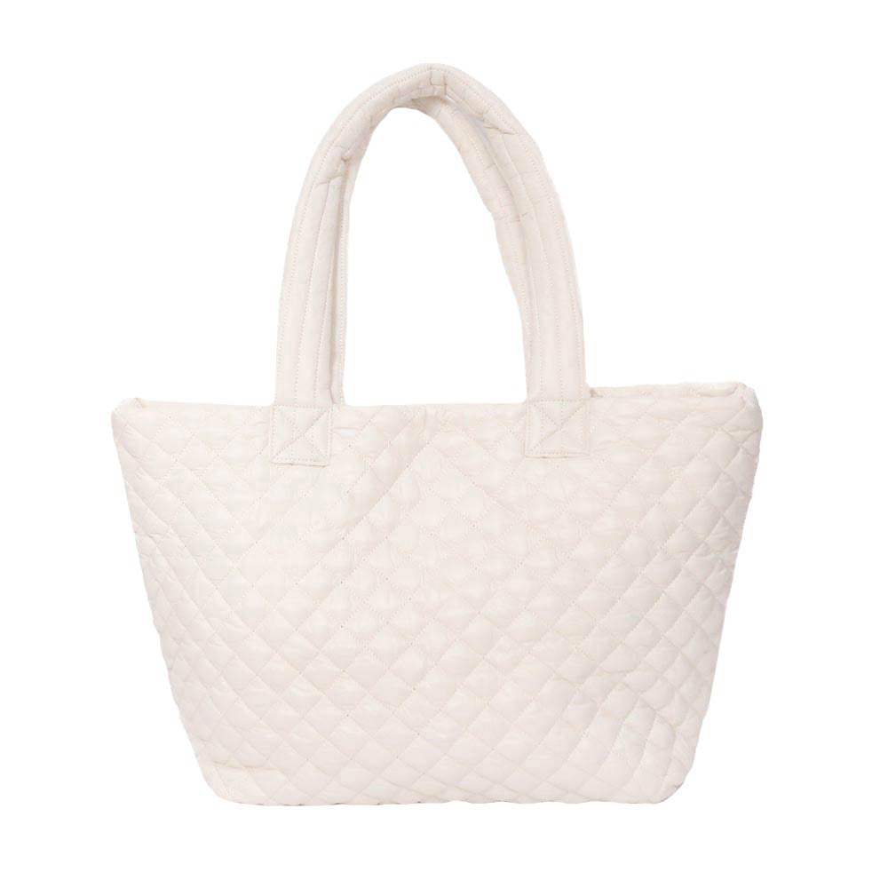 Quilted Padded Puffer Tote Bag - Madeline Love - Flyclothing LLC
