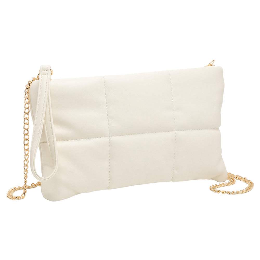 Quilted Solid Faux Leather Crossbody Bag - Madeline Love - Flyclothing LLC