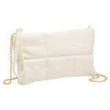 Quilted Solid Faux Leather Crossbody Bag - Madeline Love - Flyclothing LLC