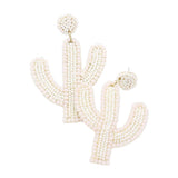 Seed Bead Cactus Earrings - Madeline Love - Flyclothing LLC