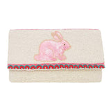 Sequin Easter Bunny Seed Beaded Clutch Crossbody Bag - Madeline Love - Flyclothing LLC