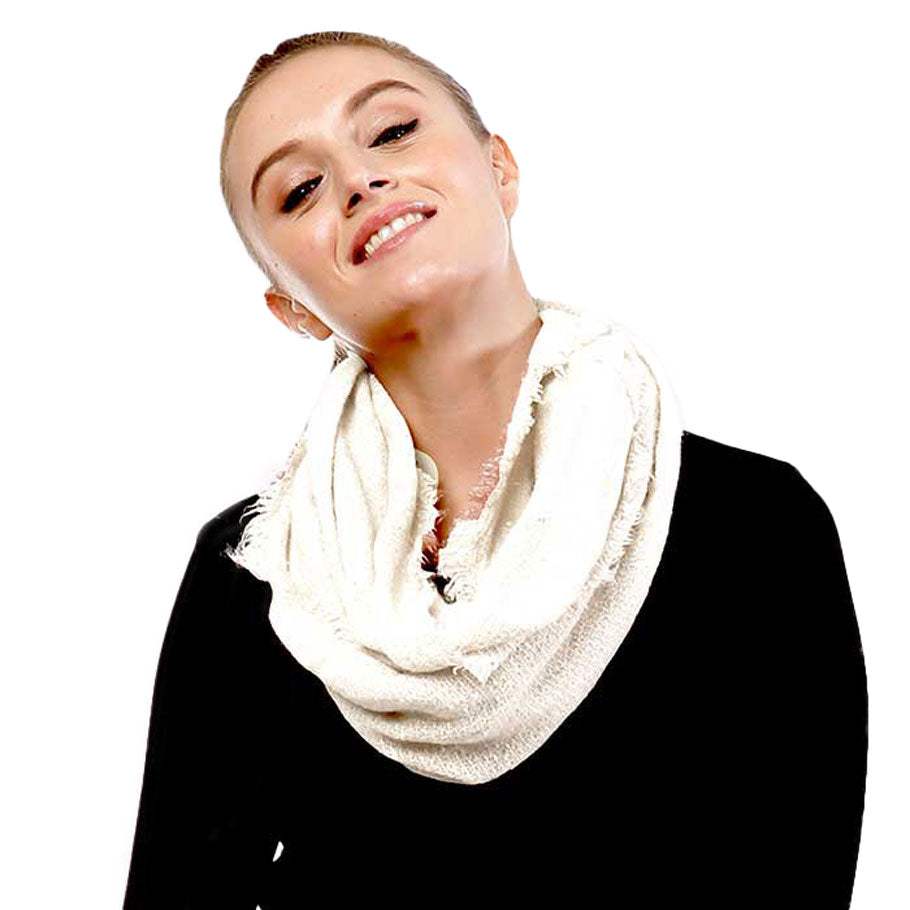 Solid Boucle Infinity Scarf - Madeline Love - Flyclothing LLC