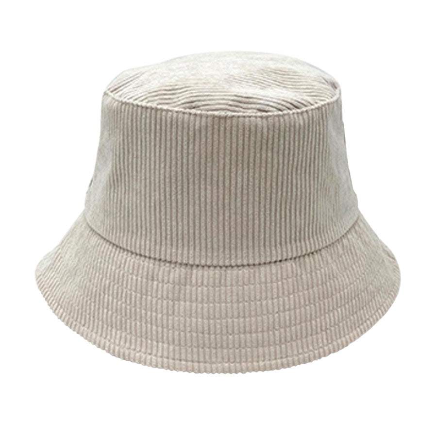 Solid Corduroy Bucket Hat - Madeline Love - Flyclothing LLC