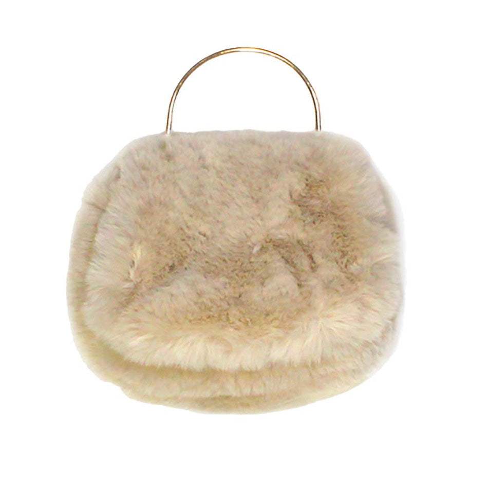 Solid Faux Fur Tote Crossbody Bag - Madeline Love - Flyclothing LLC