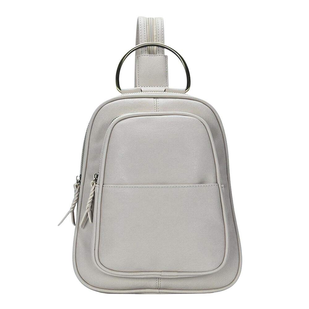 Solid Faux Leather Sling Bag - Madeline Love - Flyclothing LLC