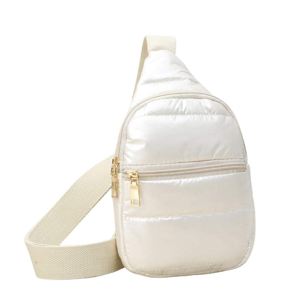 Solid Puffer Mini Sling Bag - Madeline Love - Flyclothing LLC
