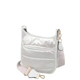 Solid Quilted Shiny Puffer Mini Crossbody Bag - Madeline Love - Flyclothing LLC