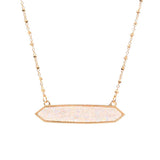 Trendy Patterned Hexagon Pendant Necklace - Madeline Love - Flyclothing LLC