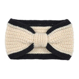 Two Tone Knit Bow Earmuff Headband - Madeline Love - Flyclothing LLC