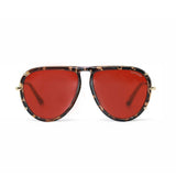 Ivy Luxe - Red Tangle-Free Round Aviator Sunglasses - TopFoxx - Flyclothing LLC