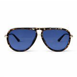Ivy Luxe - Blue Tangle-Free Round Aviator Sunglasses - TopFoxx - Flyclothing LLC