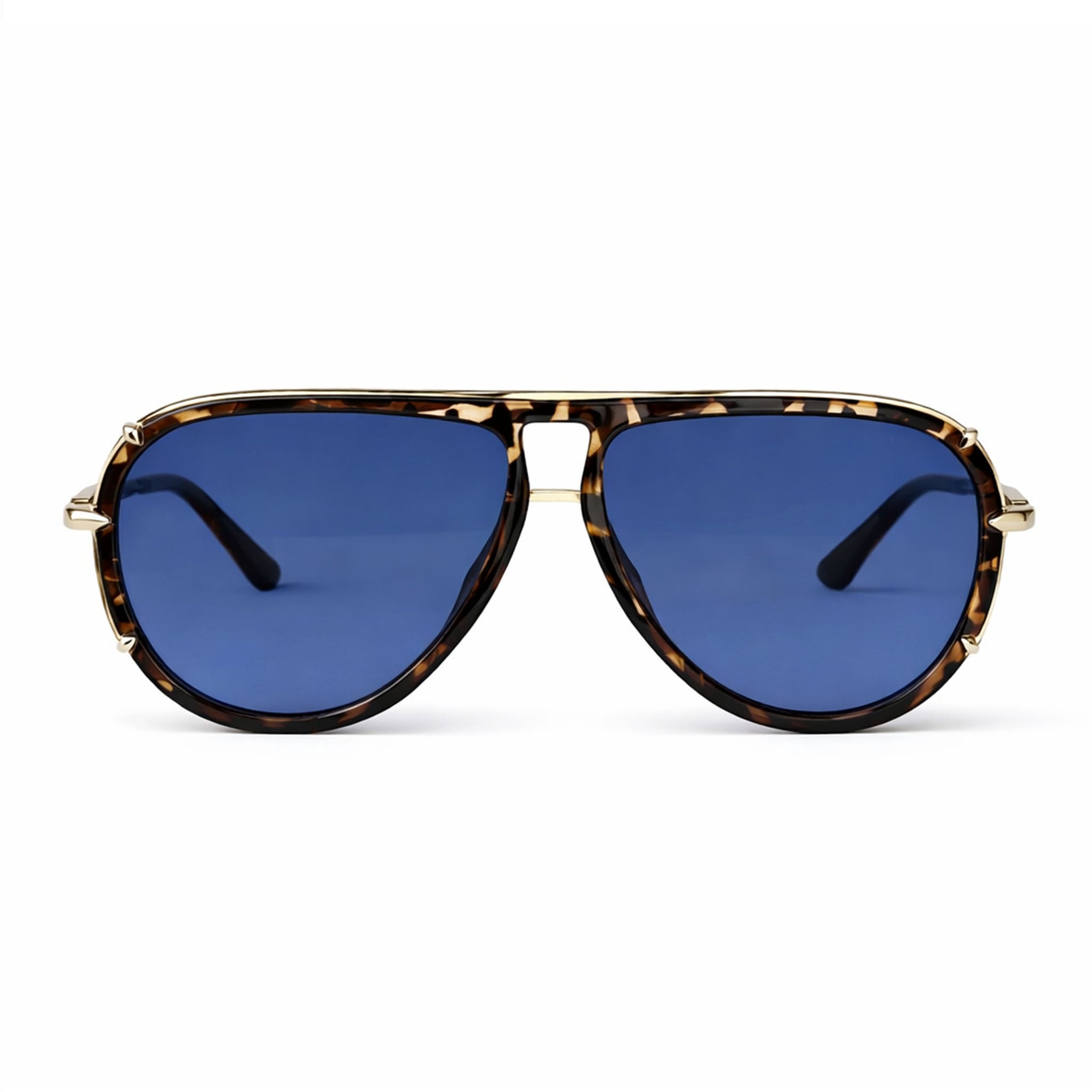 Ivy Luxe - Blue Tangle-Free Round Aviator Sunglasses - TopFoxx - Flyclothing LLC