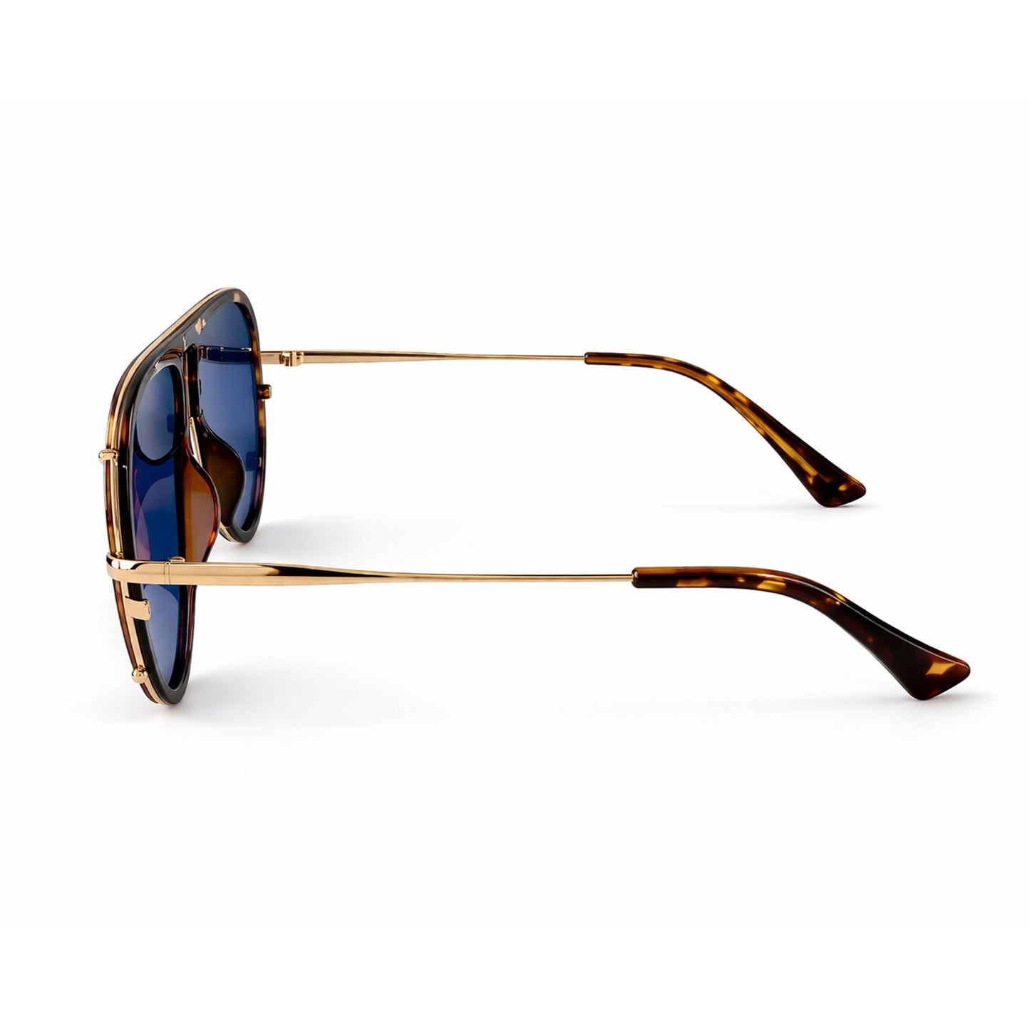 Ivy Luxe - Blue Tangle-Free Round Aviator Sunglasses - TopFoxx - Flyclothing LLC