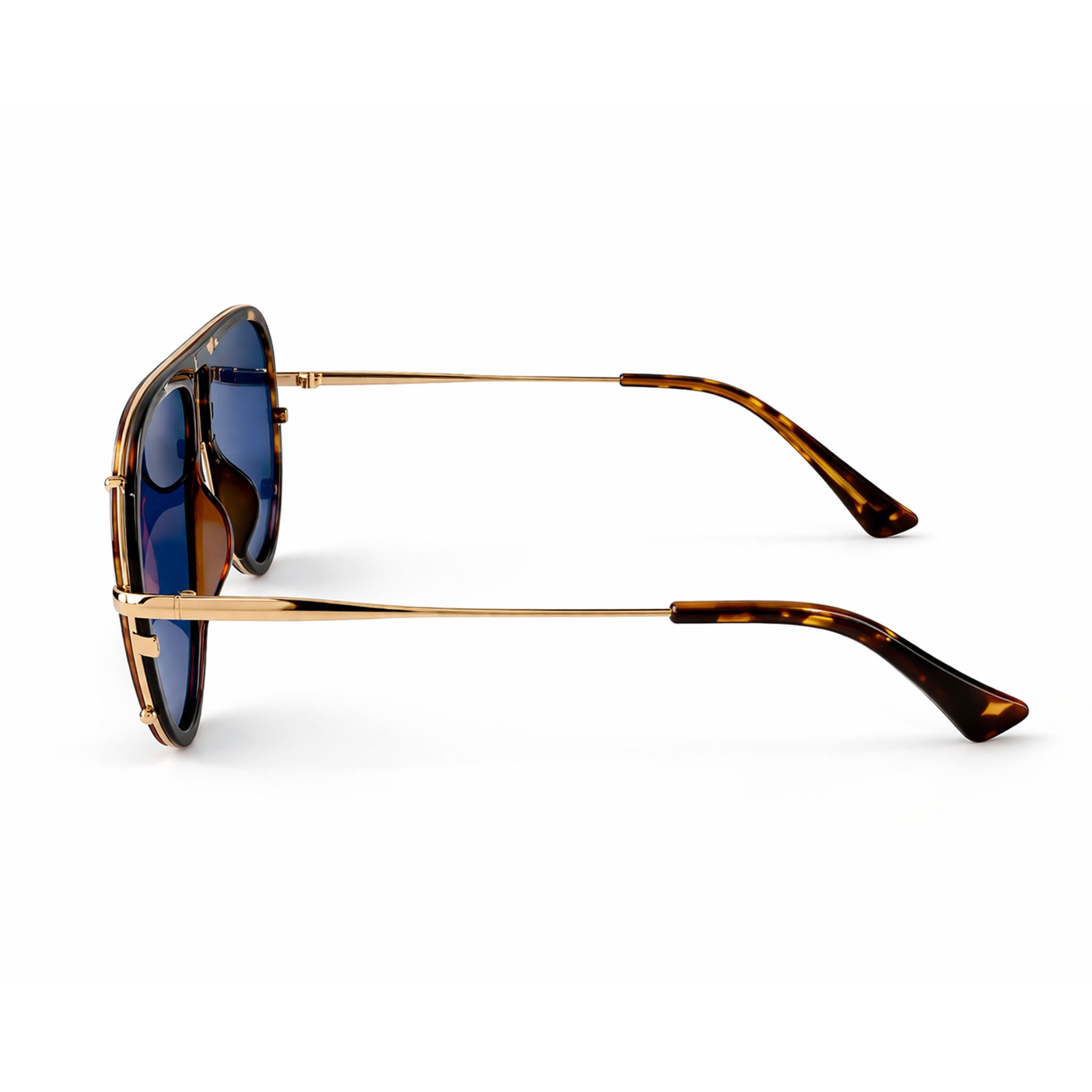 Ivy Luxe - Blue Tangle-Free Round Aviator Sunglasses - TopFoxx - Flyclothing LLC