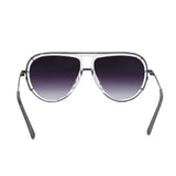 Ivy Luxe - Clear Black Tangle-Free Round Aviator Sunglasses - TopFoxx - Flyclothing LLC