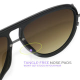 Ivy Luxe - Olive Tangle-Free Round Aviator Sunglasses - TopFoxx - Flyclothing LLC