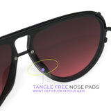 Ivy Luxe - Ruby Tangle-Free Round Aviator Sunglasses - TopFoxx - Flyclothing LLC