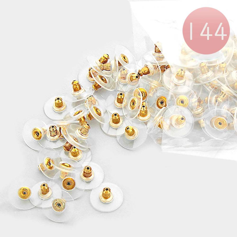 144PCS - Metal Disk Earrings Backs - Madeline Love - Flyclothing LLC