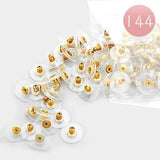 144PCS - Metal Disk Earrings Backs - Madeline Love - Flyclothing LLC