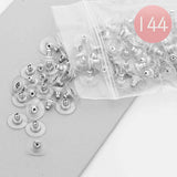 144PCS - Metal Disk Earrings Backs - Madeline Love - Flyclothing LLC