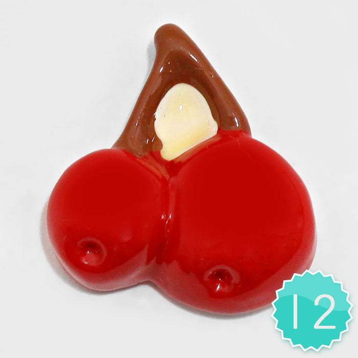 12 PCS - Cherry Resin Cabochons - Madeline Love - Flyclothing LLC