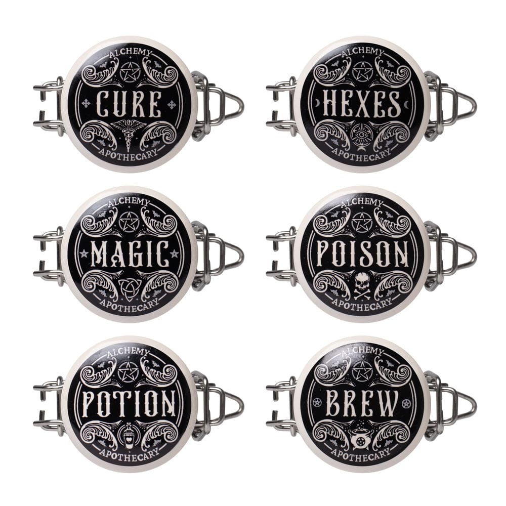 Alchemy Gothic Witch's Spice Rack Storage Jars