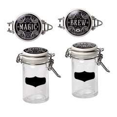 Alchemy Gothic Witch's Spice Rack Storage Jars