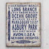 Vintage Jersey Shore Beach Sign | Asbury park, Sea Girt, Manasquan, Seaside Heights - Off The Square Designs - Flyclothing LLC