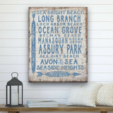 Vintage Jersey Shore Beach Sign | Asbury park, Sea Girt, Manasquan, Seaside Heights - Off The Square Designs - Flyclothing LLC