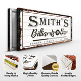 Billiards And Bar Sign - Tailored Canvases - Flyclothing LLC