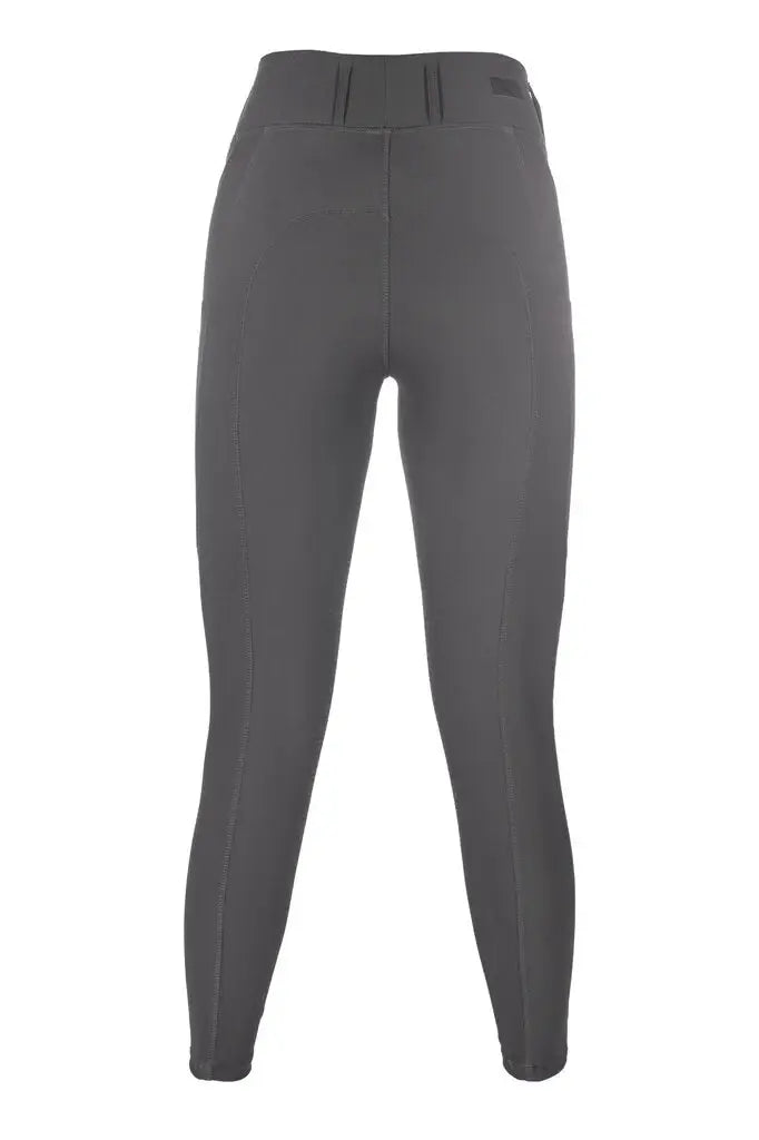 HKM Jil High Waist- Sil. Knee Patch Ladies Riding Leggings - Breeches.com - Flyclothing LLC