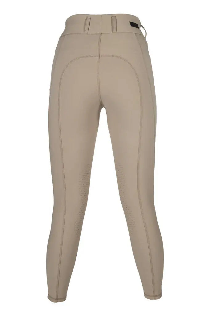 HKM Jil High Waist- Sil. Knee Patch Ladies Riding Leggings - Breeches.com - Flyclothing LLC
