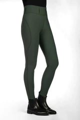 HKM Jil High Waist- Sil. Knee Patch Ladies Riding Leggings - Breeches.com - Flyclothing LLC