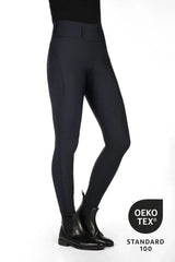 HKM Jil High Waist- Sil. Knee Patch Ladies Riding Leggings - Breeches.com - Flyclothing LLC