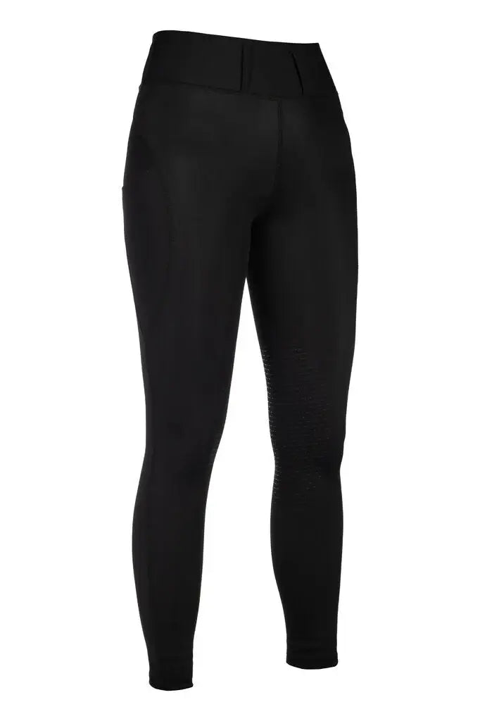 HKM Jil High Waist- Sil. Knee Patch Ladies Riding Leggings - Breeches.com - Flyclothing LLC