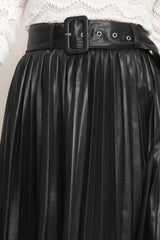YOU FILL MY LIFE WITH LEATHER MIDI SKIRT - Flying Tomato - Flyclothing LLC