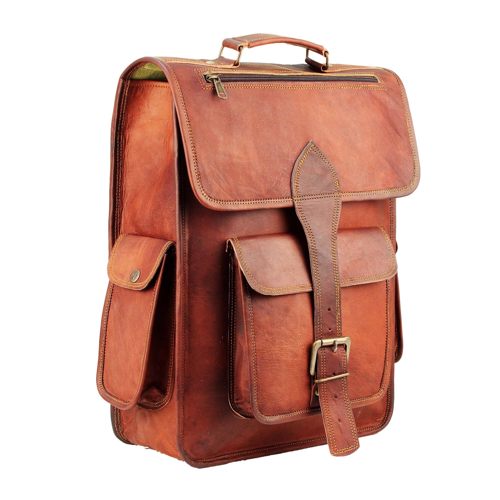 The Hughes Rustic Backpack - Classy Leather Bags - Flyclothing LLC