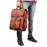 The Hughes Rustic Backpack - Classy Leather Bags - Flyclothing LLC
