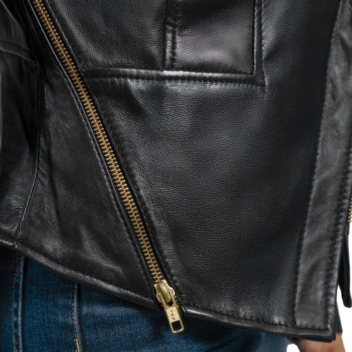 Claire Women's Lambskin Asymmetrical Jacket