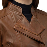 Claire Women's Lambskin Asymmetrical Jacket
