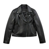 Serena Women's Black Asymmetrical Leather Jacket
