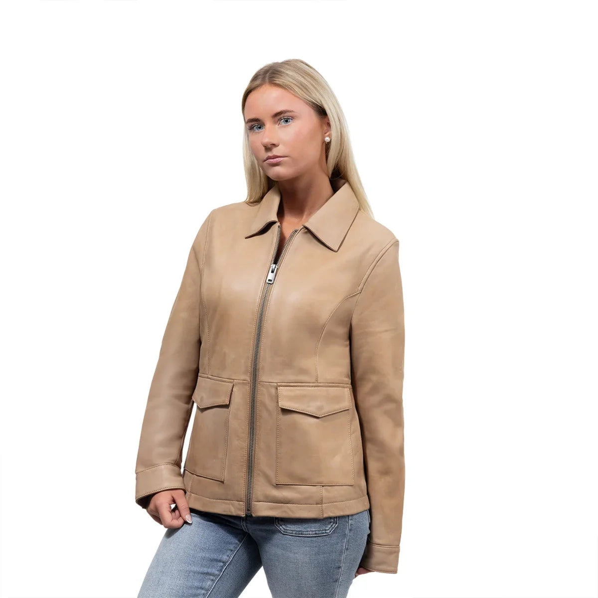 Yolanda Women's Center-Zip Leather Jacket - Whet Blu NYC - Flyclothing LLC