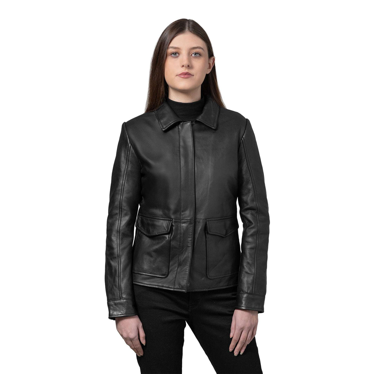 Darlene Women's Black Genuine Leather Jacket