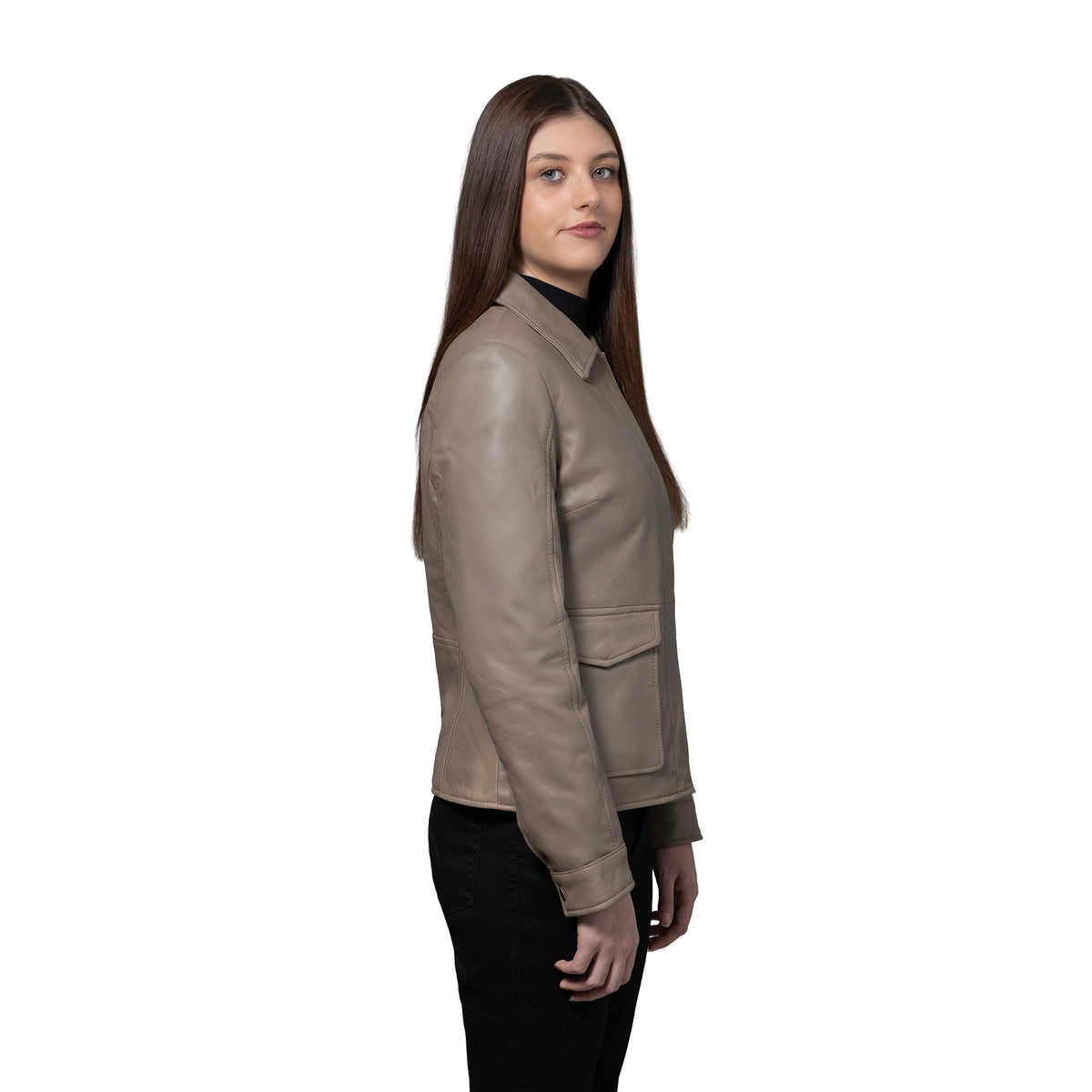 Darlene Women's Black Genuine Leather Jacket