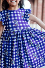 JMU Plaid Duke Dog Flutter Twirl Dress - Mila & Rose ® - Flyclothing LLC
