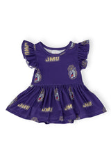 JMU Purple Duke Dog Flutter Twirl Bodysuit - Mila & Rose ® - Flyclothing LLC