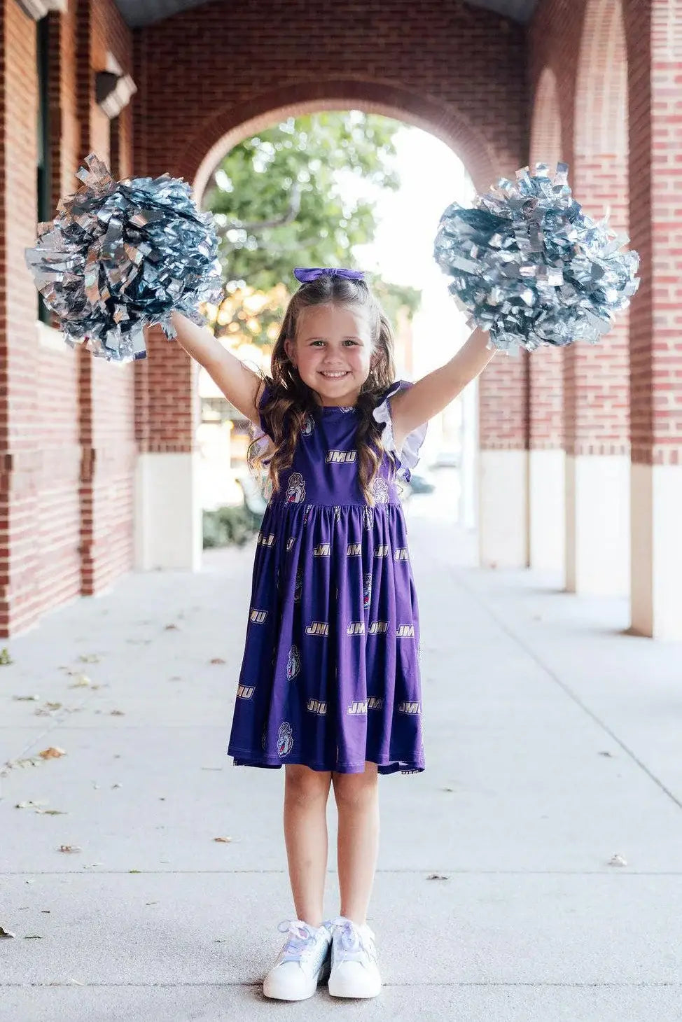 JMU Purple Duke Dog Flutter Twirl Dress - Mila & Rose ® - Flyclothing LLC