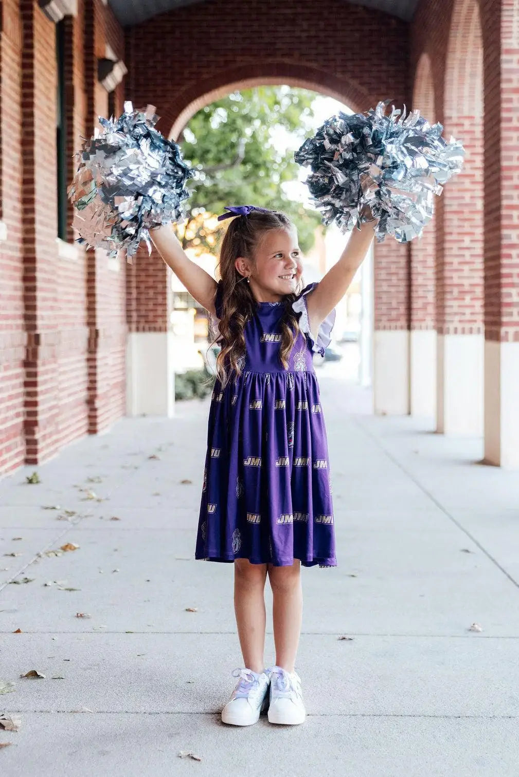 JMU Purple Duke Dog Flutter Twirl Dress - Mila & Rose ® - Flyclothing LLC